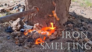 Historical iron smelting from hematite [upl. by Ayekam938]