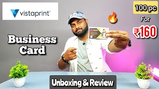 Vistaprint Business Cards  100 cards  ₹160 😲  Unboxing and Review 😍🔥 [upl. by Norval]