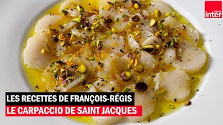 Le carpaccio de SaintJacques orange timut  Les recettes de Noël de FrançoisRégis Gaudry [upl. by Ponce]