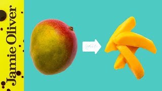 How To Prepare a Mango  Jamie’s 1 Minute Tips [upl. by Whitebook]