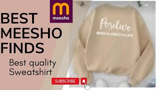 best sweatshirt from meesho meesho finds beige sweatshirt try on full reviewtrending youtube [upl. by Amalea]