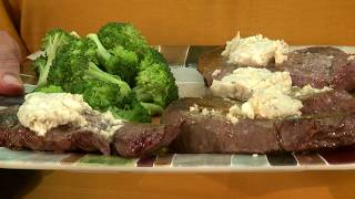 How to Cook Venison Steak With Blue Cheese Butter on Cast Iron [upl. by Vidda]