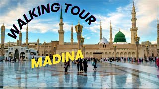 Madina Walking Tour Inside Masjid Al Nabawi Holy City Exploration Saudi Arabia [upl. by Ardnohsed]