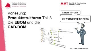 Produktionsorganisation R2O 6 Produktstrukturen  Teil 3  Die EBOM und die CADBOM [upl. by Cahn826]