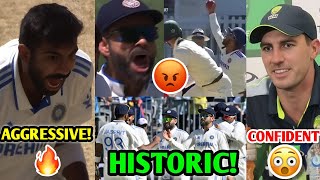 HISTORIC WIN 🔥Virat amp Bumrah AGGRESSION 😡 Pat Cummins Still CONFIDENT 😳 India Vs Australia BGT Test [upl. by Shantee]