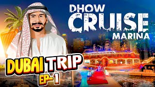 Luxury Dhow Cruise Marina Dubai Dinner 2023 I 5 Star Buffer Dinner I Yacht Tour I Dubai Nightlife [upl. by Dhar]