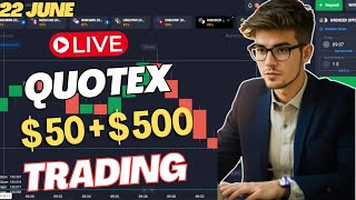 22 June Live Trading  Quotex 1 min strategy  How to predict the next candle tradersatyamtiwari7 [upl. by Amhser]