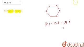 No of diagonals of a hexagon are [upl. by Ryle]