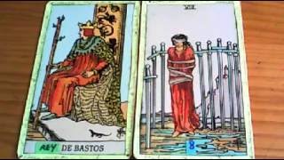 Combinaciones tarot con EL OCHO DE BASTOS  ARCANOS MENORES DE ESPADAS Por TARA [upl. by Pisano]