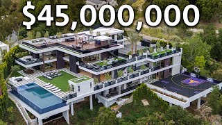 Inside a 45000000 Los Angeles Modern MEGA MANSION [upl. by Ane]