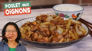 Poulet aux oignons🍗🧅Aussi bon que le bœuf aux oignons rapide simple à faire avec peu dingrédients [upl. by Aneert]