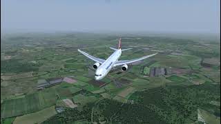 Zagreb Airport Landing with Boeing 777300  FlightGear [upl. by Gibb]