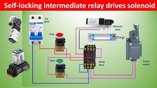 SelfLocking Intermediate Relay Wiring Diagram Explained  intermediate Relay control circuit [upl. by Anuahs125]