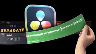 Separate AUDIO From Video in DaVinci Resolve [upl. by Anaert]