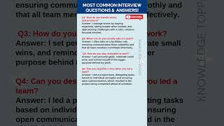 Most Common Job Interview Questions and Answers [upl. by Keemahs350]