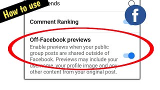 how to use off facebook previews setting on facebook  facebook public posts setting [upl. by Allesor995]