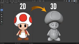 Blender Image to 3D Model  Beginner Tutorial [upl. by Bernie]