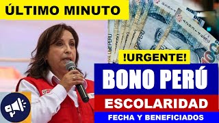 BONO ESCOLARIDAD 2024 beneficiarios posible fecha y monto de pagoCOMUNlCADO IMPORTANTE [upl. by Kolosick641]