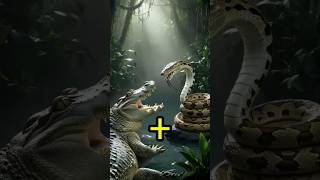 Animal Fusion MindBlowing Creatures Formed by CrocodileSnake animation animals funviralshorts [upl. by Ahsirak]