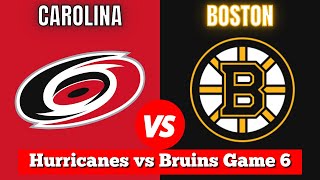 Carolina Hurricanes vs Boston Bruins Game 6  Live NHL Play by Play amp Chat [upl. by Leahey]