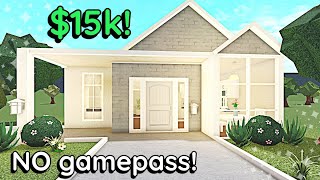 Easy 15k Bloxburg NO GAME PASS House Build Tutorial WITH VOICE [upl. by Yetty705]