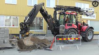 Huddig 1160D with Engcon  Asphalt cutter amp Trencher Bucket [upl. by Reichel665]