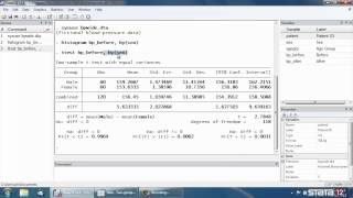 ttest for two independent samples in Stata® [upl. by Sukul]