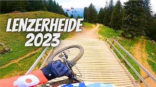 LENZERHEIDE WORLD CUP DH TRACK PREVIEW 2023 [upl. by Amoihc]