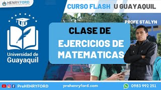 🔰Ejercicios de Matemáticas  Examen Universidad de Guayaquil [upl. by Panter678]