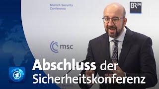 Münchener Sicherheitskonferenz endet NATOStaaten warnen Russland [upl. by Alidis189]