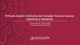 MENSAJE SEP CTE DOCENTES PRIMERA SESIÓN ORDINARIA [upl. by Aerdnod688]