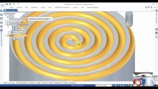 Solid Edge ST9  Spiral curve [upl. by Adlecirg]