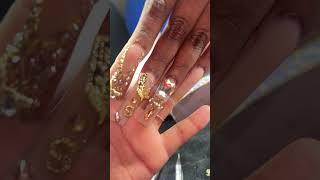 Watch me do my 12 year old clients nails😍 nailsnailsnails nails [upl. by Nostaw]