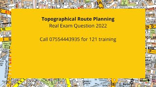 Real exam question May2022 TFL topographical test City amp Rotherhithe Tunnel route [upl. by Woehick769]