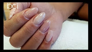 LCN Nail Bites from Dega  FiberTech Gel Nails in Nude [upl. by Odraboel]