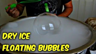 Dry Ice Floating Bubbles  Science Experiment [upl. by Abbye]