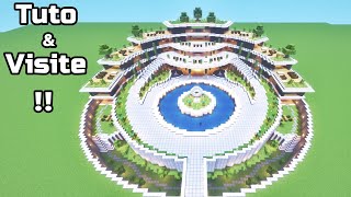 Visite amp Tuto  Grande Maison Moderne ronde sur Minecraft [upl. by Ause]