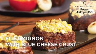 Filet Mignon with a Blue Cheese Crust  Emeril Lagasse Power AirFryer 360 Recipes [upl. by Ecinerev670]