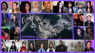 Attack on Titan Opening 7  The Rumbling  The Final Season Part 2  React Mashup 進撃の巨人OP7 [upl. by Caralie]