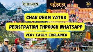 WhatsApp Registration Char Dham Yatra 2024 Made Easy Register on in Minutes Official Guide [upl. by Ahseekal]