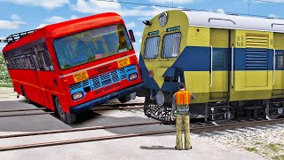 MEMU TRAIN vs BUS  Stops the Train  Train simulator 2024 [upl. by Suzzy]