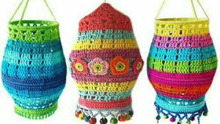 Crochet lanterns ideaslokar vinkam diwali akashkandil crochet diwali lamp [upl. by Iemaj]