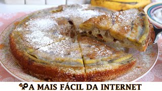 TORTA DE BANANA SUPER FÁCIL  RECEITAS QUE AMO [upl. by Chafee836]