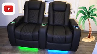 2022 Home Theater Seating Chairs with POWER EVERYTHING [upl. by Novonod261]