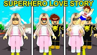 SUPERHERO LOVE STORY In Roblox Brookhaven [upl. by Dorena]