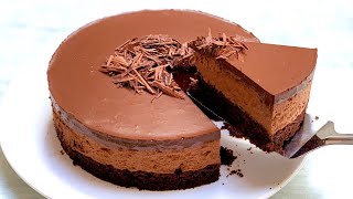 chocolate mousse cake recipe l Chocolate mousse cake [upl. by Eilema724]