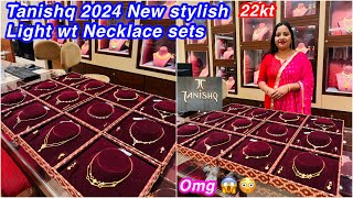 🔥Just 8gm starting 💫light wt New 2024 gold necklace sets from Tanishq 2024 stylish Necklace sets [upl. by Grussing199]