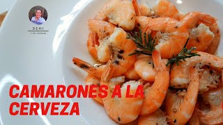 BOTANA DE CAMARONES A LA CERVEZA CON SAL AHUMADA Y EN SALSA ROSA [upl. by Geiger47]