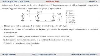 Dynamique des structures  Exercice 5 [upl. by Auof]