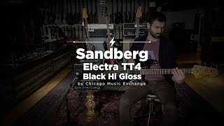 Sandberg Electra TT4 Black Hi Gloss Bass  CME Quick Riffs  Chicago Music Exchange [upl. by Adekan]